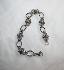 1 Stück Edelstahl Dicke Herrenarmband – 21 cm lang runde u. ovale Glieder A8