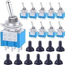 Kippschalter, Blau, 6A, AC