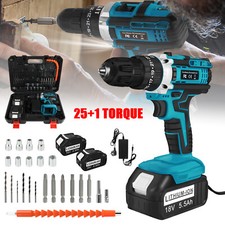 21V 50Nm Akku Bohrschrauber Set Akkuschrauber Bohrmaschine mit 2 Akkus 5,5Ah NEU