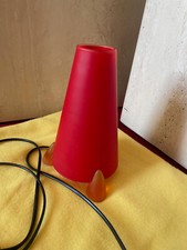 Designer Tischlampe Glas rot, Höhe 22,5, Durchmesser 12,5 unten