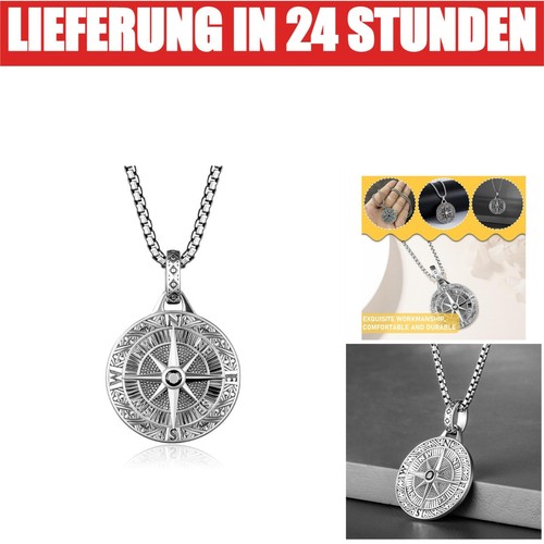 Herren halskette mit kompass - herren,