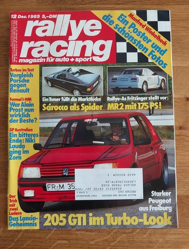 Rallye racing 1985 manfred - rallye, 12/1985