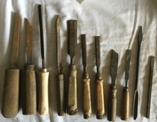 11 X HOLZBEITEL  # HOHLBEITEL # FLACHBEITEL # SPITZBEITEL #  VINTAGE 