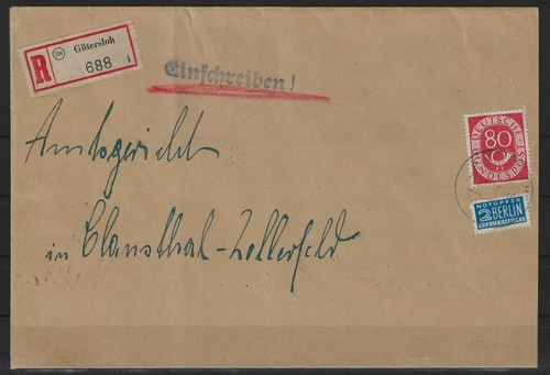 K236 brd posthorn beleg - posthorn, r-beleg
