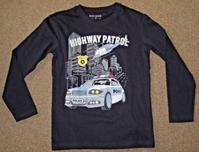 Blue Seven T-Shirt Langarm Gr. 128 Motiv Polizei Highway Patrol blau Jungen NEU