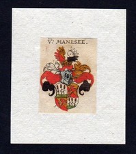 17. Jh Manlsee Wappen coat of