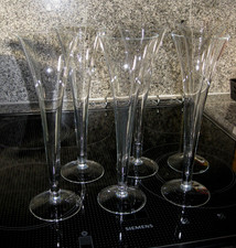 6 Stck. Sektflöten orig. Goebel Glas* Sektgläser* Champagnergläser