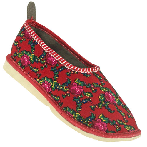 Rote highlander hausschuhe mit - rote,