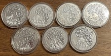 7x1 Silbermünze Tiere Afrikas Ruanda 2011-2017