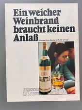 Chantre Weicher Weinbrand braucht keinen Anlaß 1969 Vintage Ad Werbung Reklame