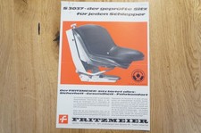 FRITZMEIER Schleppersitz Prospekt Typ S3037 2 Seiten 1972