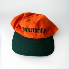 JAGERMEISTER STITCHED LOGO ORANGE Retro BASEBALL HAT CAP BEER Kappe Schnaps
