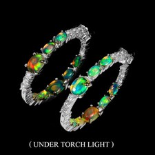 925 Sterlingsilber Oval Feuer