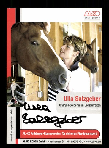 Ulla salzgeber autogrammkarte - ulla,