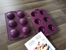 Tupperware 2 X Silikon Backform Kreativa mit Rezeptheft Halbkugel