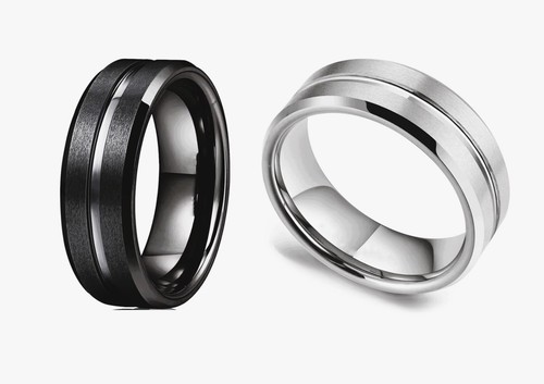 Edelstahl ring 8mm damen - ring,