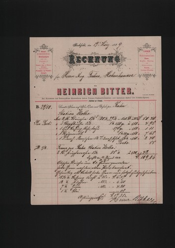Bielefeld rechnung 1889 - rechnung,
