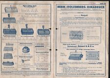 OSNABRÜCK, Prospekt 1934, H. Stolzenberg, Fabrik für Teppichkehrer