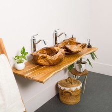 Teakholz waschtischplatte 140 - teakholz,