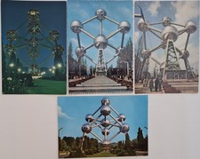 4 x BRUXELLES Brüssel Atomium Postkarten Lot Ansichtskarten Belgium Card Belgien