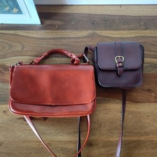 Zwei vintage ledertaschen - zwei,