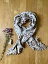 H&M Schal – Beige/Rosa gemustert – One Size Poncho Plaid Cape Riesen XXL Schal