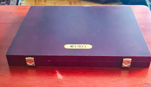 Münzkassette euro holzbox mit - münzkassette,