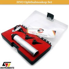 HNO Otoskop Set Ohrenleuchte Diagnose Ophthalmoskop Ohrtrichter Otologie ENT