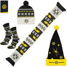 Borussia Dortmund Weihnachtsschal Schal Fanschal Weihnachtsmütze Mütze BVB 09