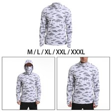 Herren Sonnenschutz Hoodie Shirt Sonnenschutzkleidung zum Angeln Wandern