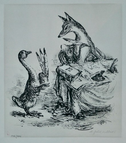 Paul weber lithographie - weber,,