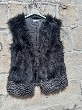 Webpelz jacke Schwarz Gilet