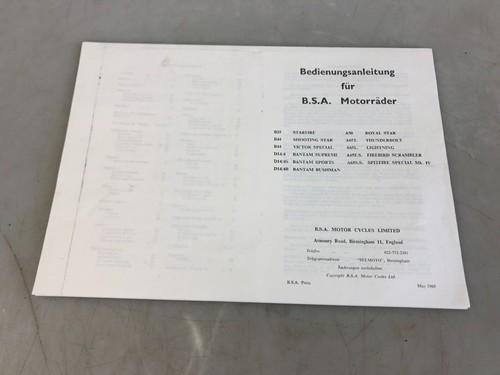 Bedienungsanleitung bsa - bedienungsanleitung,