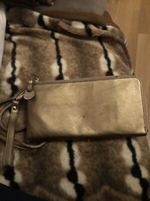 Original Hallhuber Tasche Clutch gold 