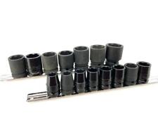 METRINCH IMPACT 1/2 Kraft-Stecknuss-Satz 15-tlg. Metrisch Zoll Werkzeug 