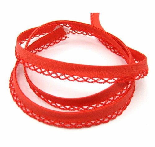 Schrägband mit häkelborte - schrägband,