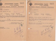 HUSUM, 2 x Brief 1948, Johannes Topf Eisenwaren Hausrat Grosshandel