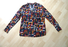 Madeleine Damen Langarm Shirt Bluse Gr 42 /L herbstfarben stretch