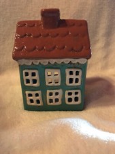 Windlicht Haus handbemalt