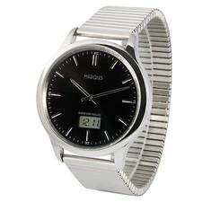 Elegante MARQUIS Herren Funkuhr (deutsches Funkwerk) Zugband Armbanduhr 964.6321