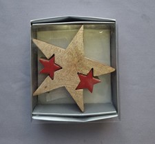 Stern Holz Rot 4 Stück