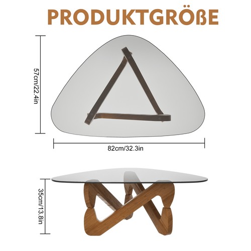 Couchtisch glas holz - couchtisch,