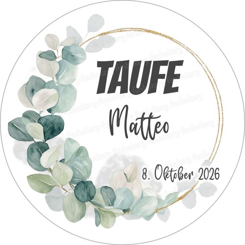 Taufe tortenaufleger party - taufe,