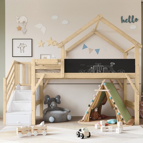 90x200cm hochbett kinderbett - hochbett,