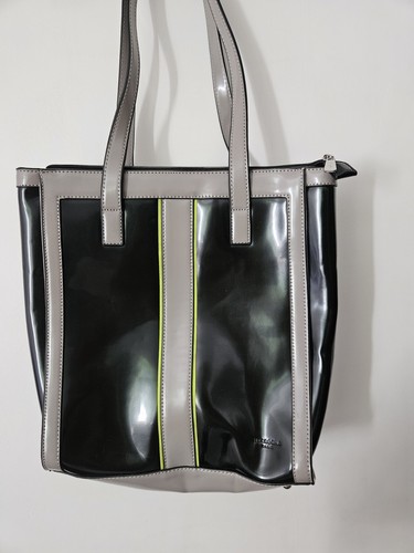 Schultertasche grau schwarz - grau,