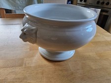 Altes Kantinengeschirr, Löwenkopfterrine, Suppen oder Eintopfterrine