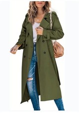 Damen Langer Trenchcoat Coat