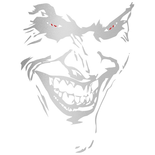 Joker aufkleber silbergrau - joker,