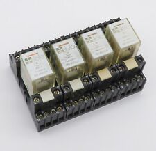 4x Koppelrelais TELE HAASE MR 450 024 Steckrelais 24V DC 4W 3A + Sockel RSS 114