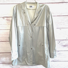 Vintage Gray Check Raincoat